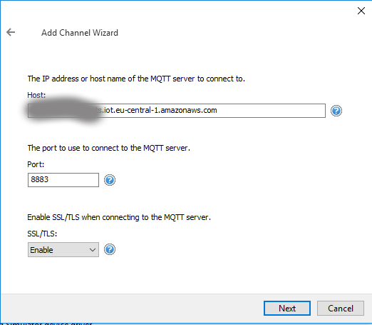 Kepware — channel MQTT settings