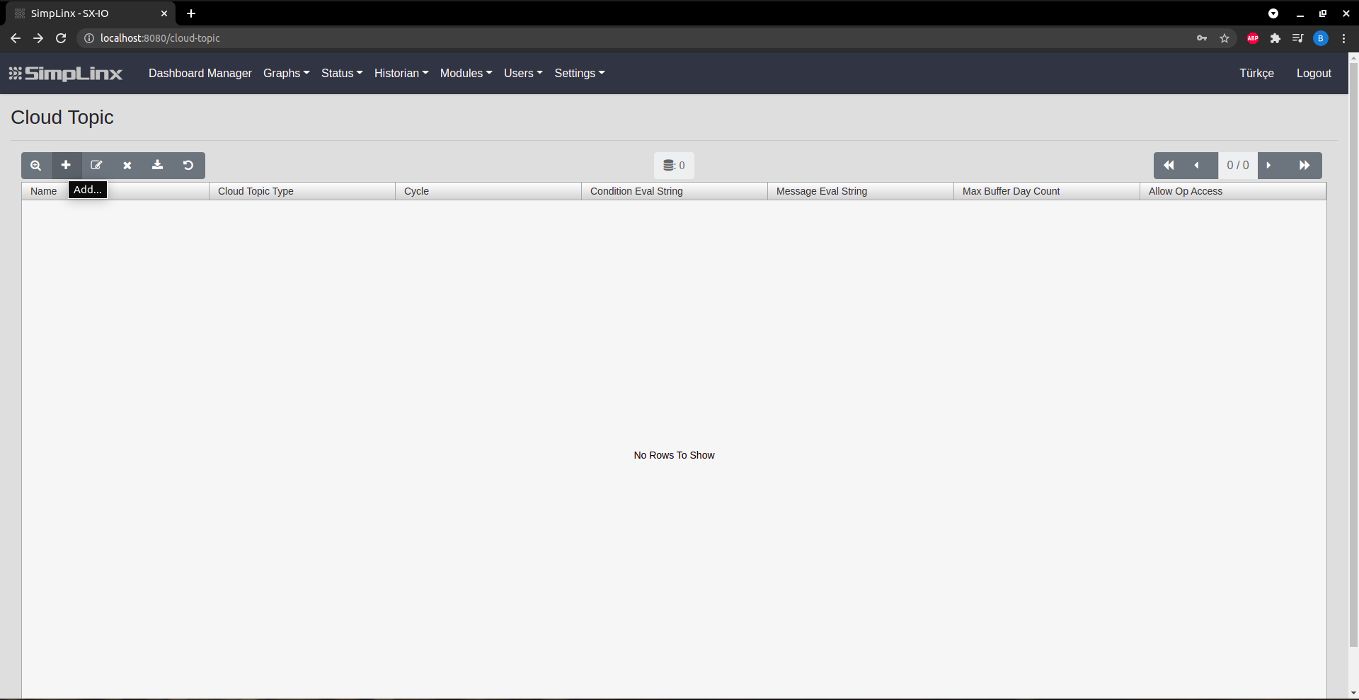 SX-IO — Add new cloud topic