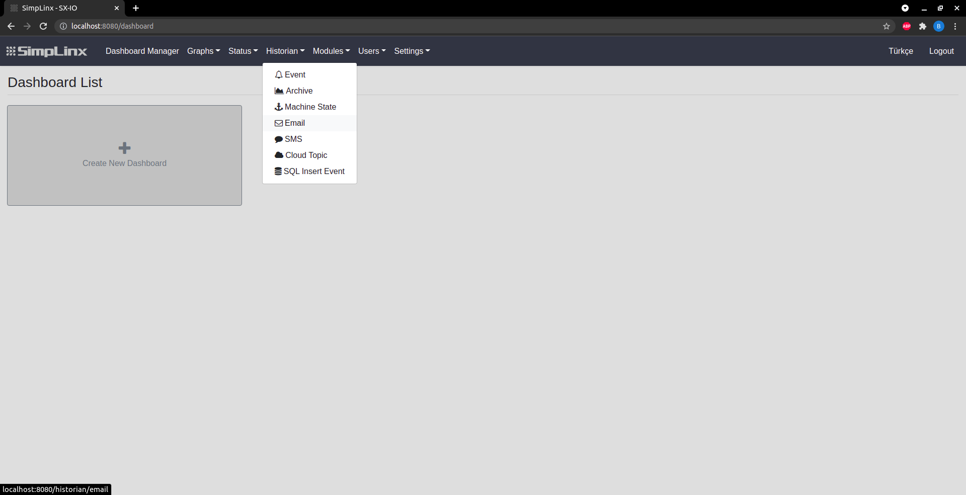 SX-IO Historian — Email delivery records