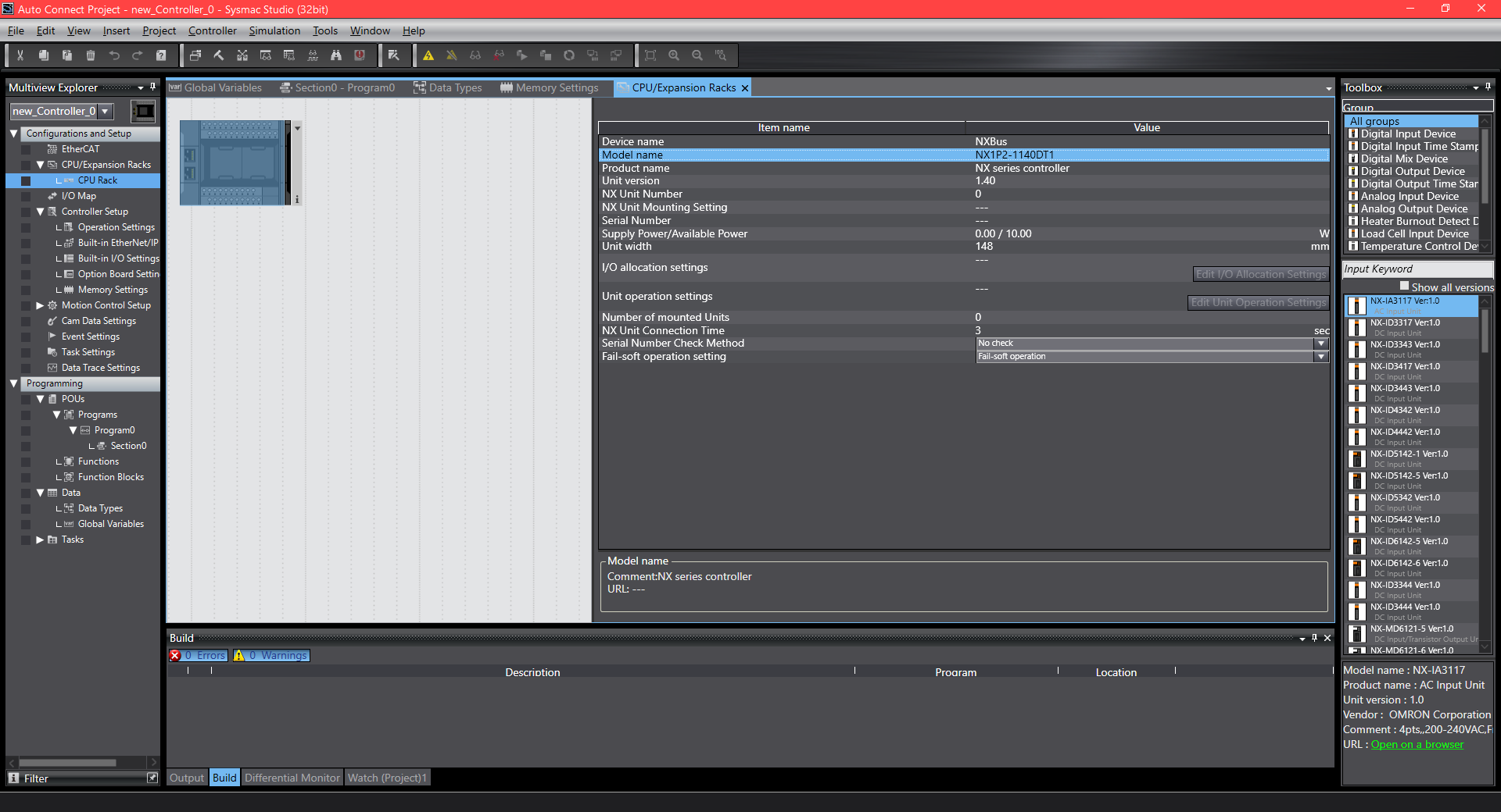 SX-IO — Omron controller and system configuration