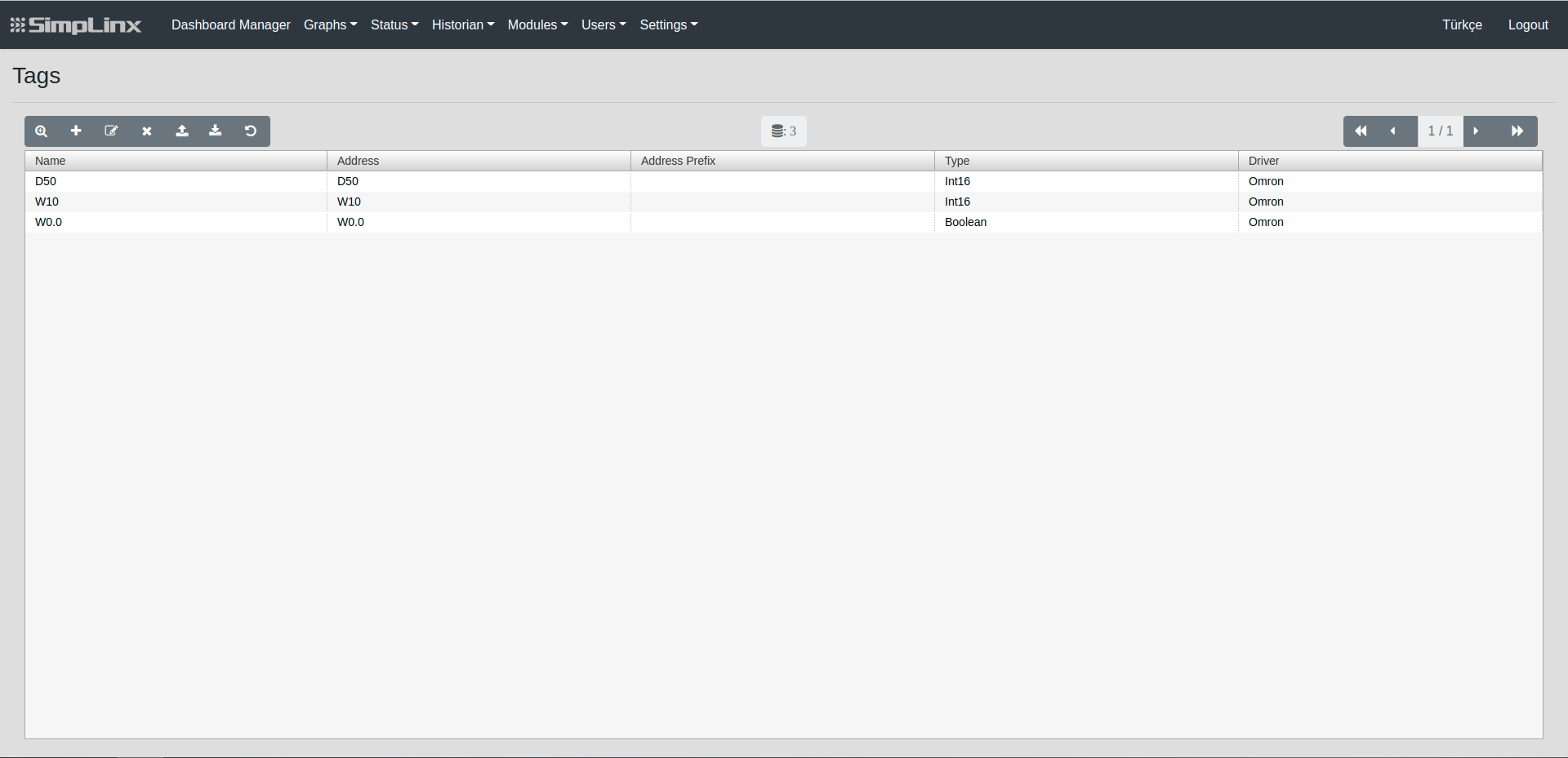 SX-IO — Omron tag saved