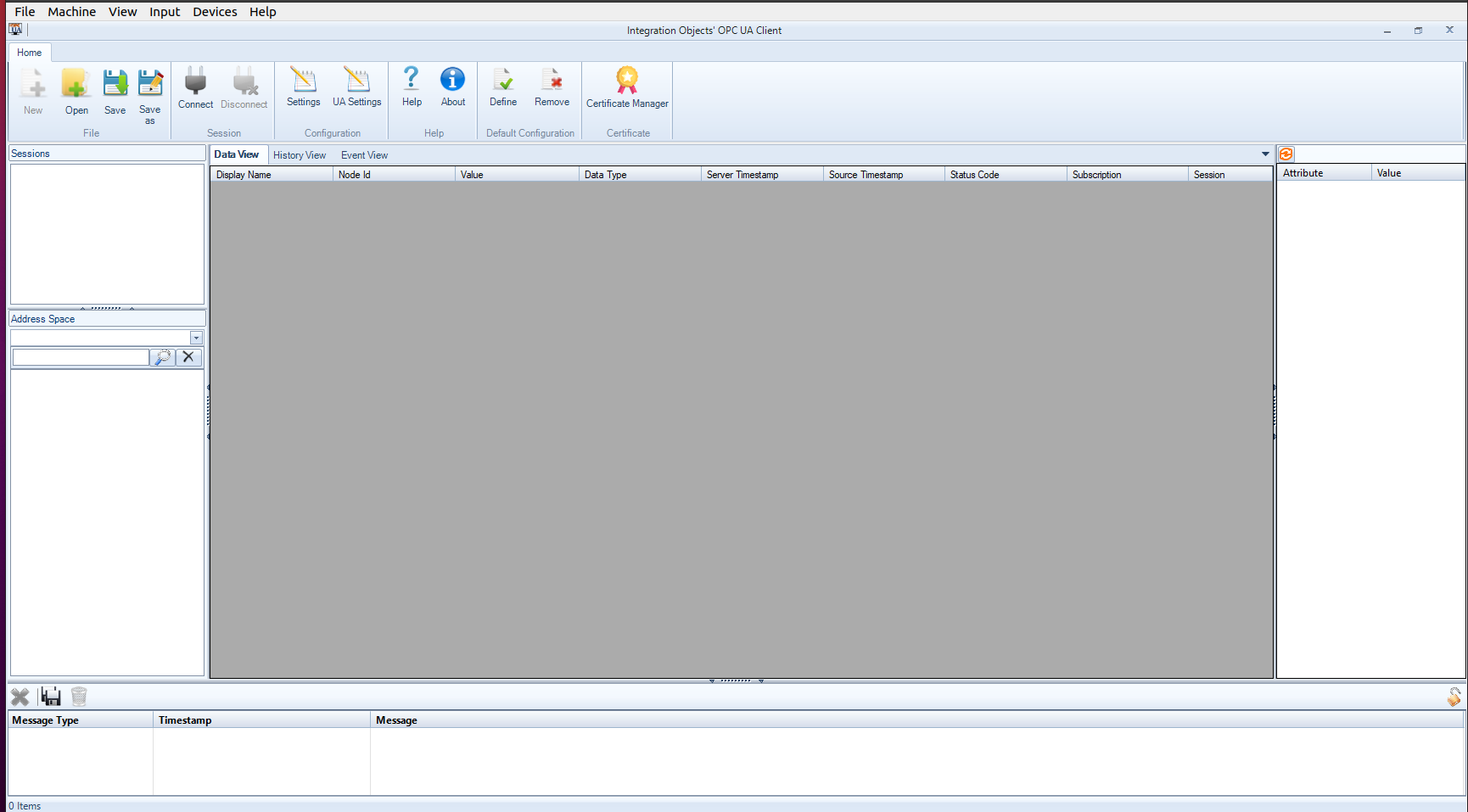 OPC UA client — browsing nodes