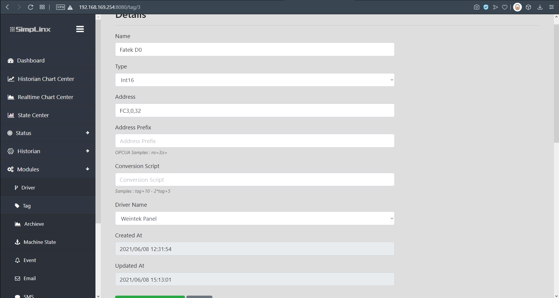 SX-IO — Weintek tag list
